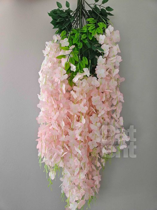 Wisteria różowa glicynia sztuczna girlanda dekoracja 12 sztuk