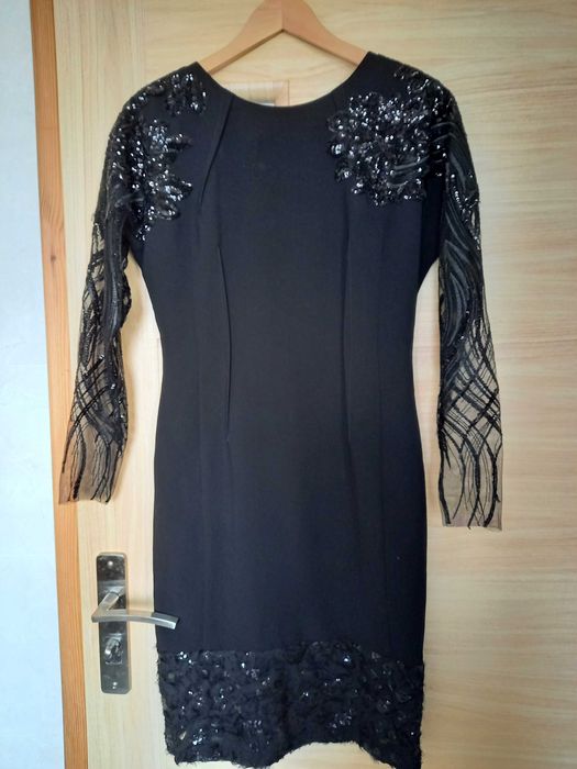 Sukienka Paprocki&Brzozowski wieczorowa mała czarna projekt premium