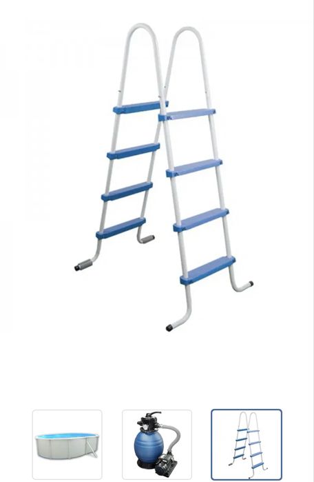 Piscina oval 500x366x120cm, inclui Escada Monocloco 300 Toi Quimicamp