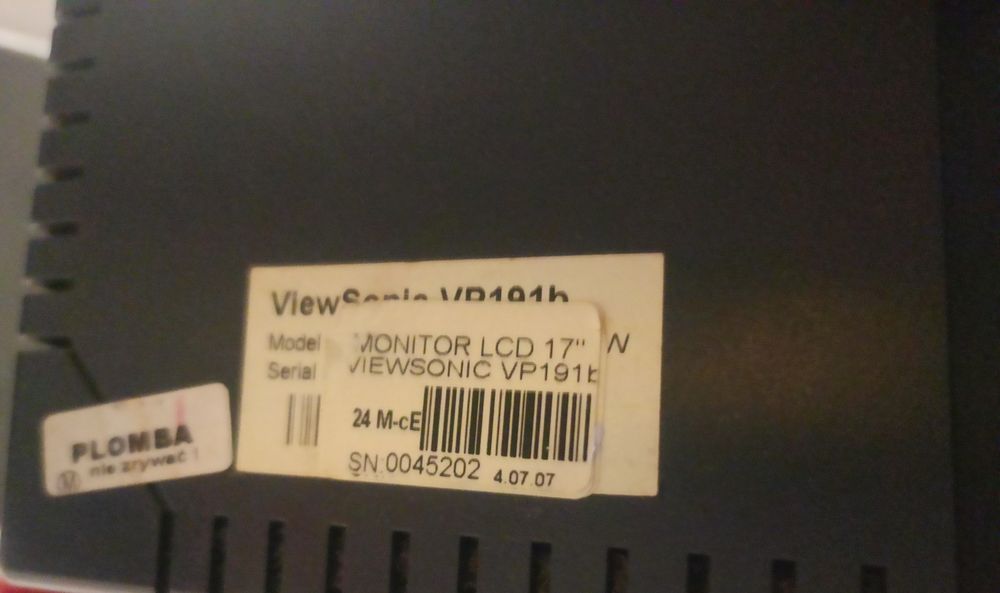 Monitor do komputera ViewSonic VP191b.