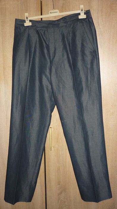 River Island- męskie eleganckie spodnie z lnem  r; 36