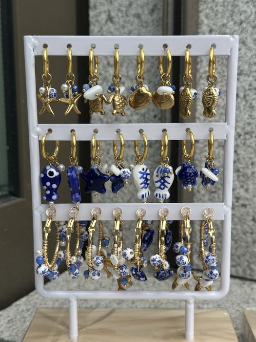 Lote de pulseiras e brincos com motivos marinhos - Novos
