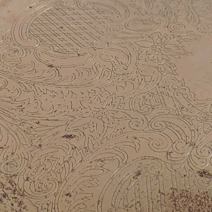 Serviço mesa Conjunto chá café 3 peças folha 24k Antiguidade Velharias