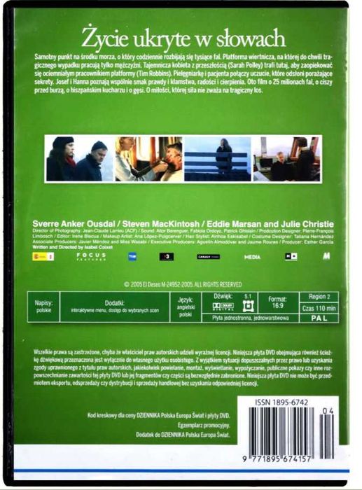 Życie ukryte w słowach Film DVD dramat