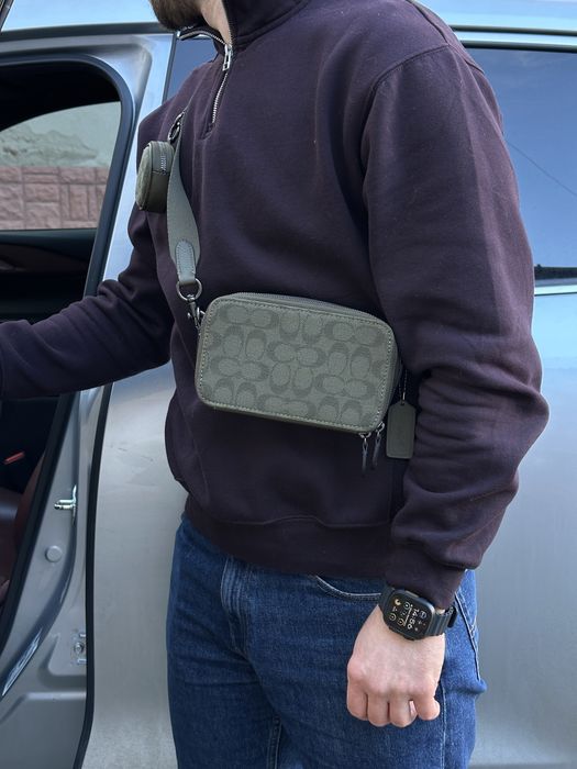 Мужская сумка Coach чоловіча сумка барсетка месенджер клатч планшетка