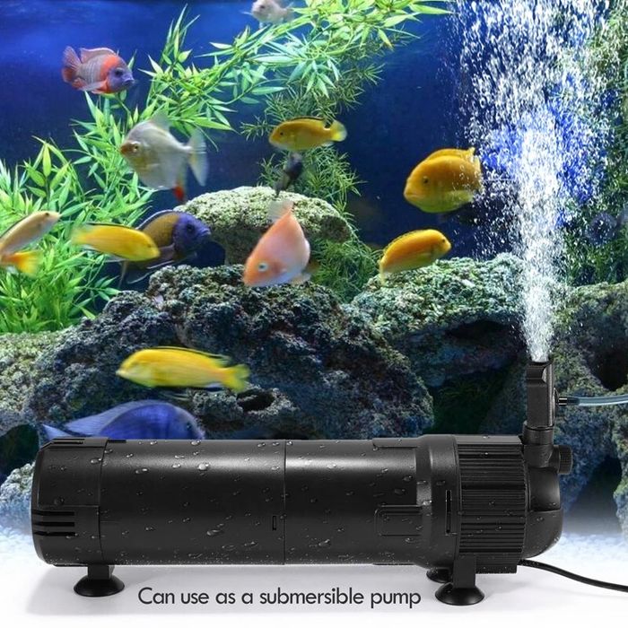 Filtro interno 5 em 1 para aquário tanque de peixes bomba de água oxigênio submersível luz UV HCF-714