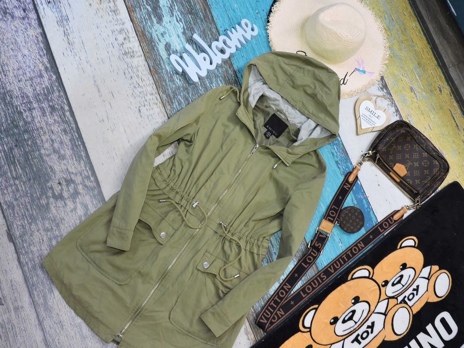 Amisu kurteczka parka khaki kaptur 38
