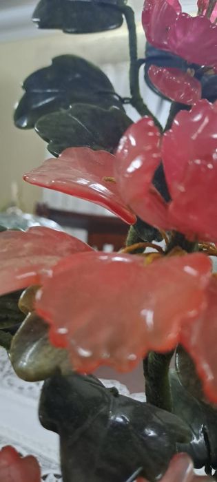 Bonsai em pedra Jade forma de flores