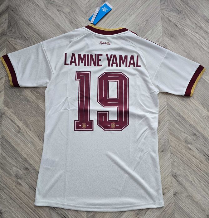 koszulka Lamine YAMAL 19! Hiszpania 2026! Biała! meczowa! rozm. S, M