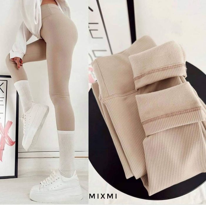 Зимові утеплені (фліс) лосіни рубчик, висока посадка. Якість.Туреччина