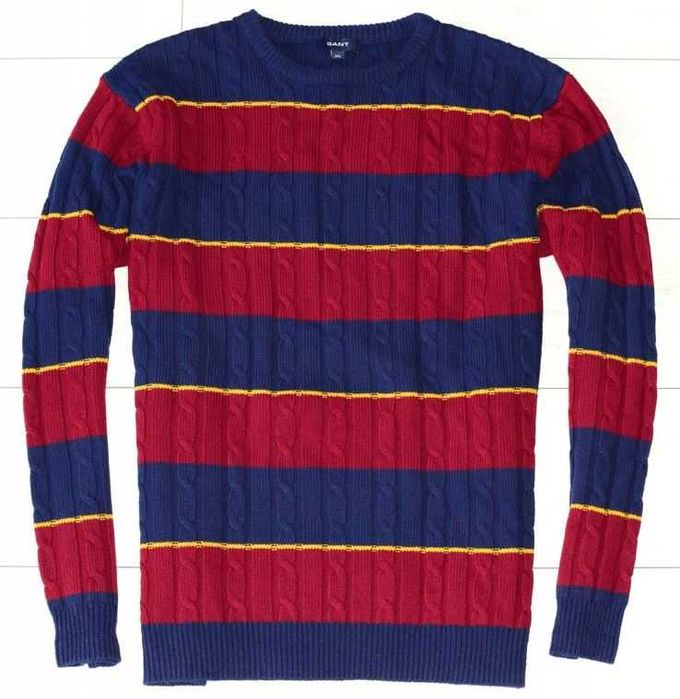 GANT WOOL ciepły SWETER XL/XXL 80% wełna