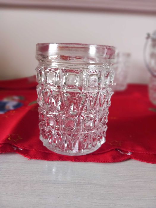 Copos de whisky + balde para o gelo antigos