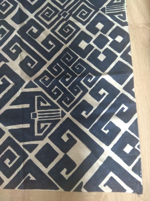 Bawełna Biało-granatowa tkanina do szycia