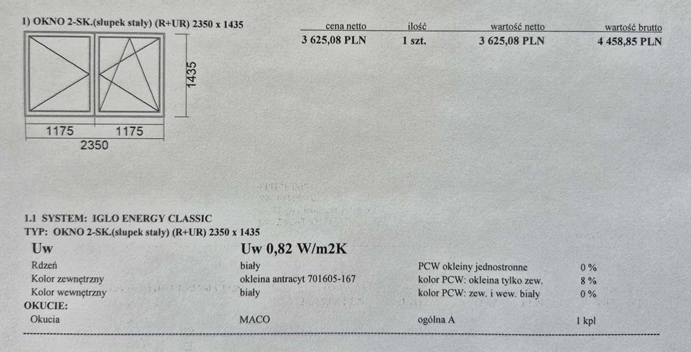 Okno PVC Drutex Iglo Energy