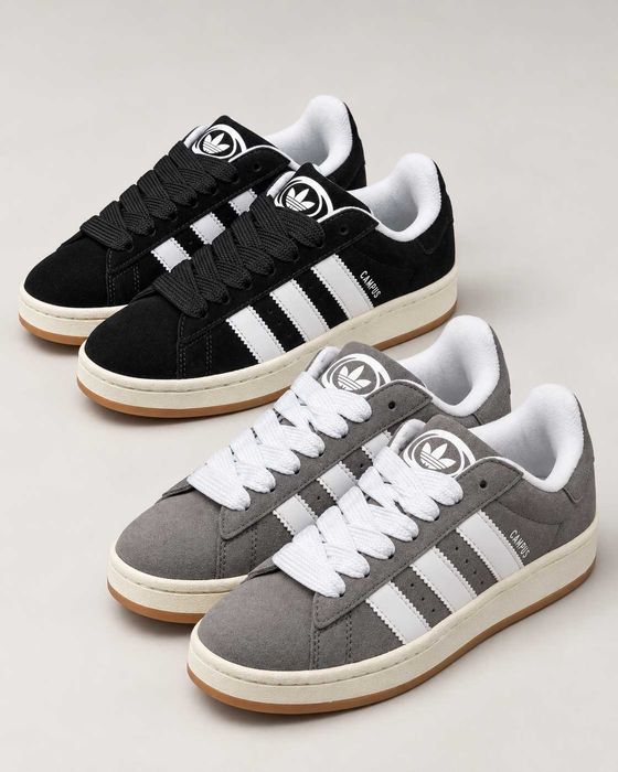 Кросівки Adidas Campus чорні/сірі демісезонні 36-41 без передоплати