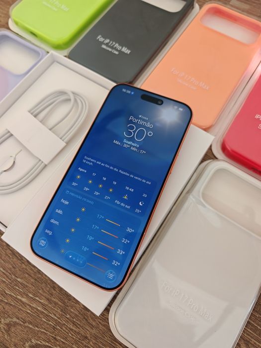 iPhone 17 Pro Max 6.9" 256GB  Laranja Seminovo  S/Face ID Aceito Retomas