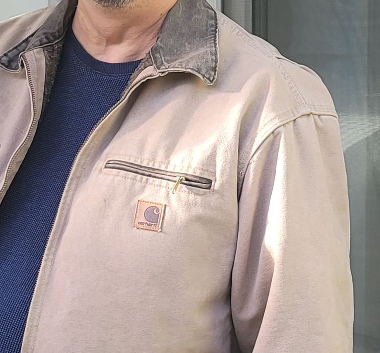 Вінтажна куртка Carhartt J97 Cottonwood Detroit Beige, розмір xxl,коричнево-коричневий