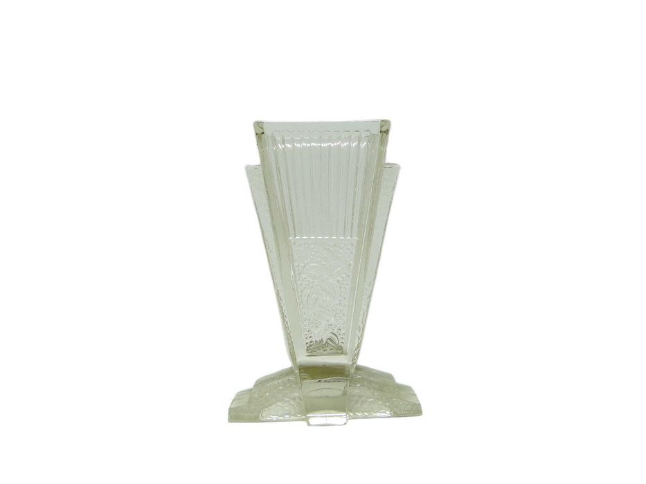 AFD Serwetnik Art Deco, szkło transparentne, Polska, lata 50.