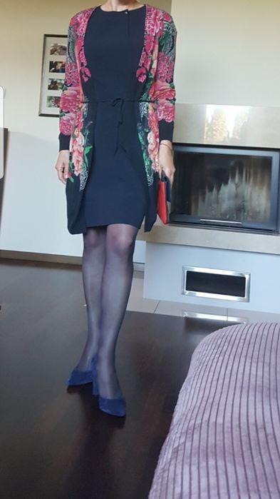 Benetton skórzana torebka koktailowa