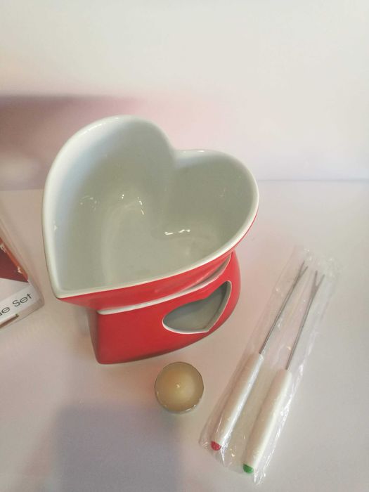 Fondue Set Chocolate Chocofondue Coraçao