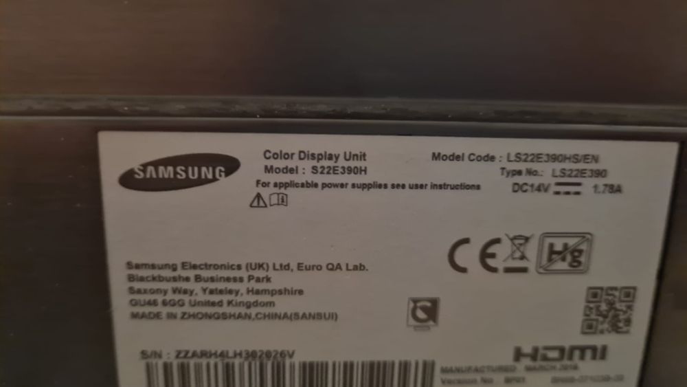 Monitor samsung S22E390H