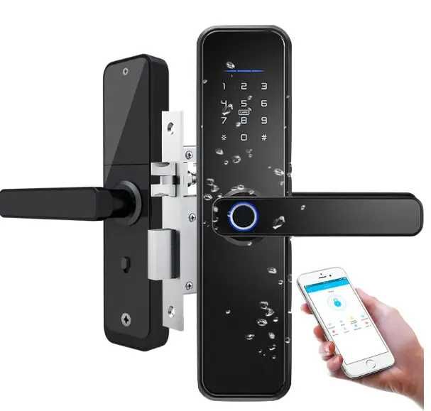 Смарт замок для квартири з відбитком пальця, smart lock для квартири з кодовою панеллю замок з відбитком пальця