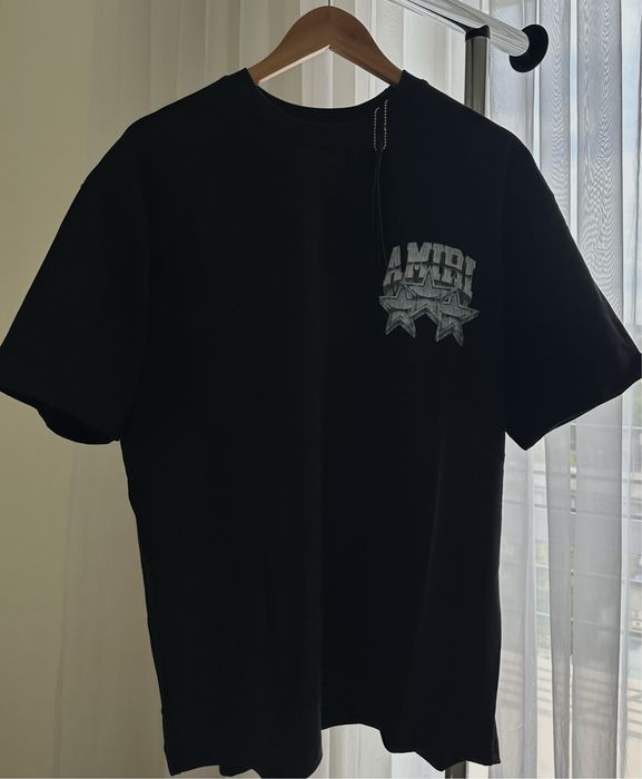 Футболка чорна та біла Amiri.