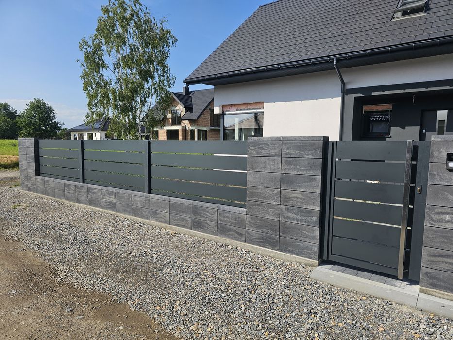Brama przesuwna , furtka nowoczesna