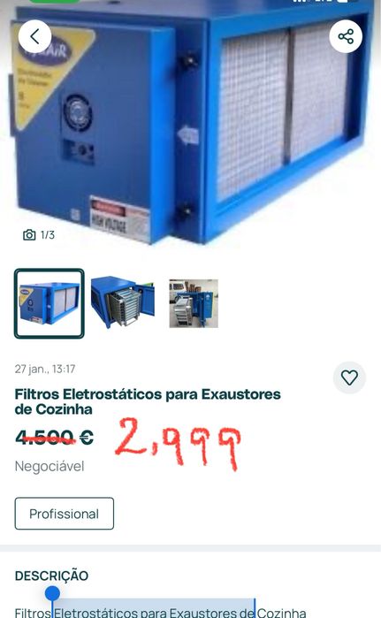 Filtros Eletrostáticos para Exaustores de Cozinha