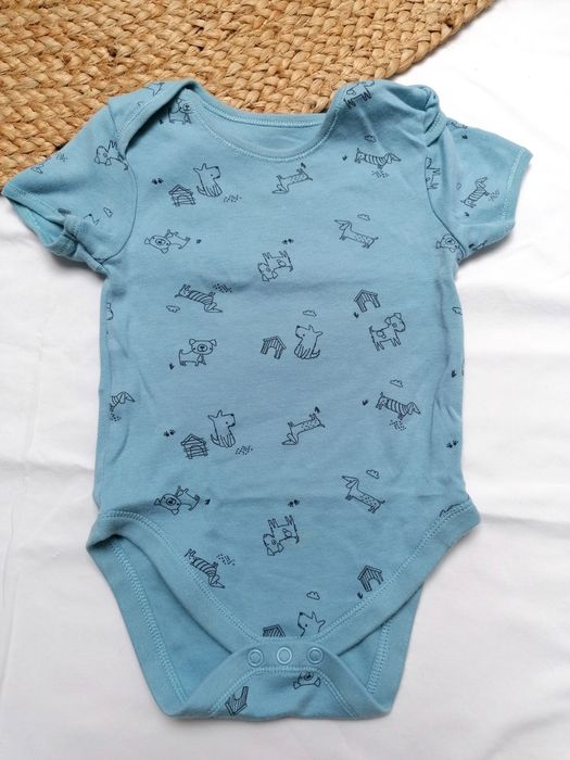 Body Azul com Cãezinhos de Bebé
