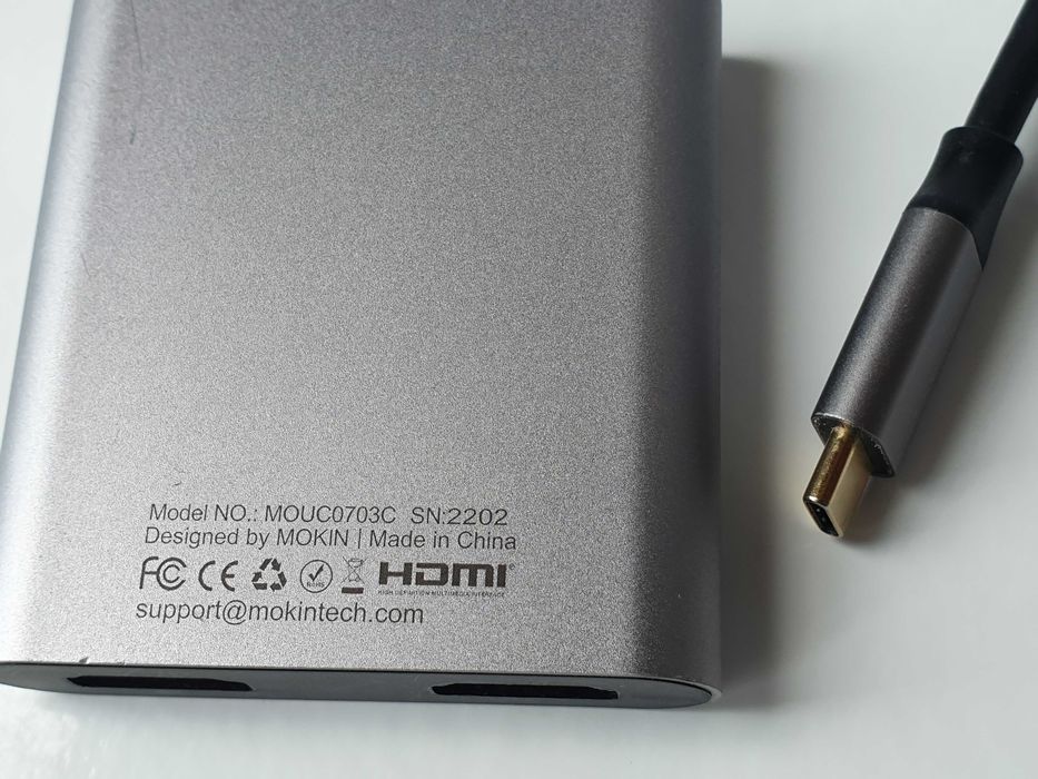 адаптер   USB-C to Dual HDMI MOKIN MOUC0703C кабель HDMI Dell