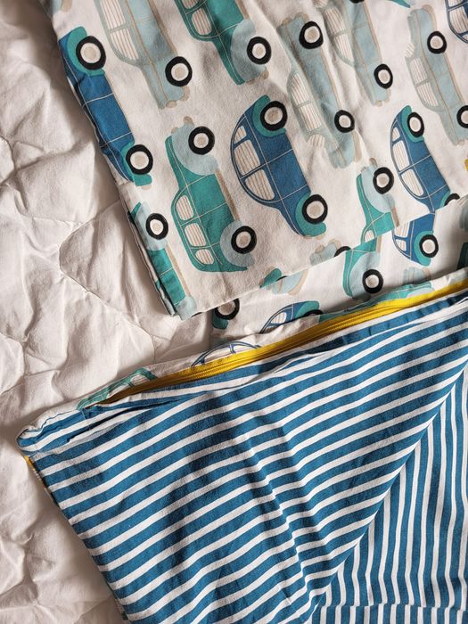 Pościel dziecięca Ikea samochody paski dla chłopca