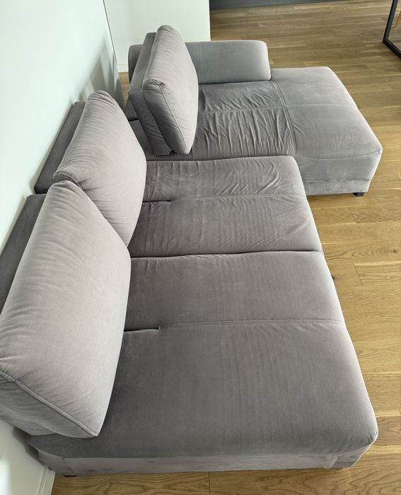 Narożnik sofa IWC Home 272 x 165 cm z pufem szary