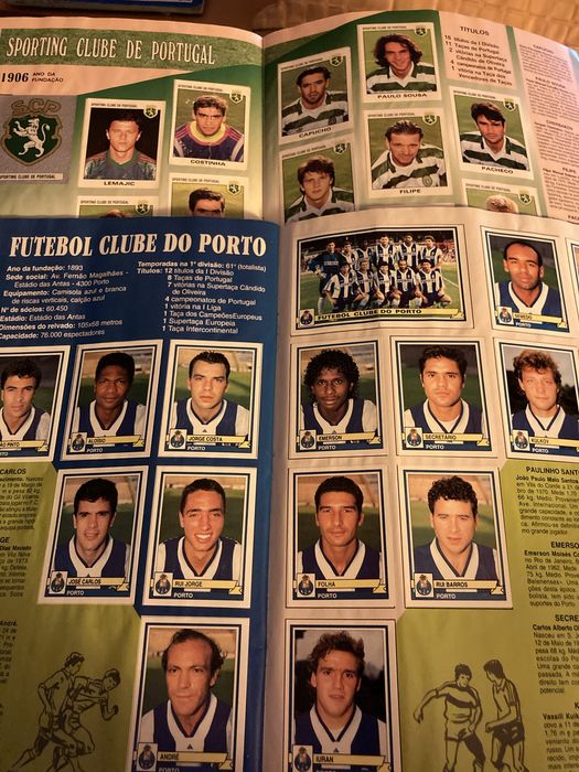 Cadernetas Futebol 93-94 e 94-95