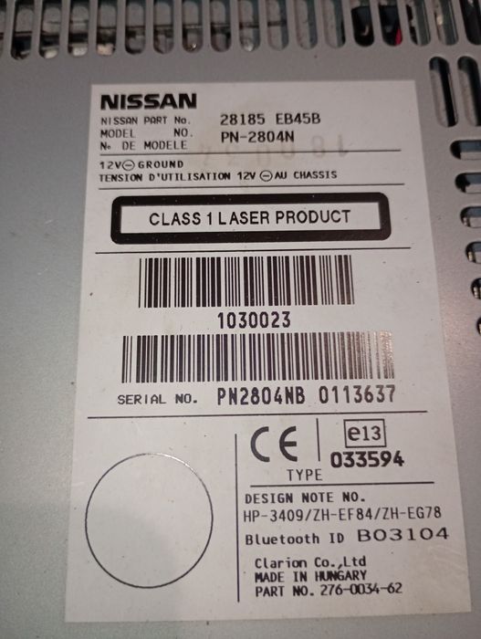 Radio nissan stan nieznany