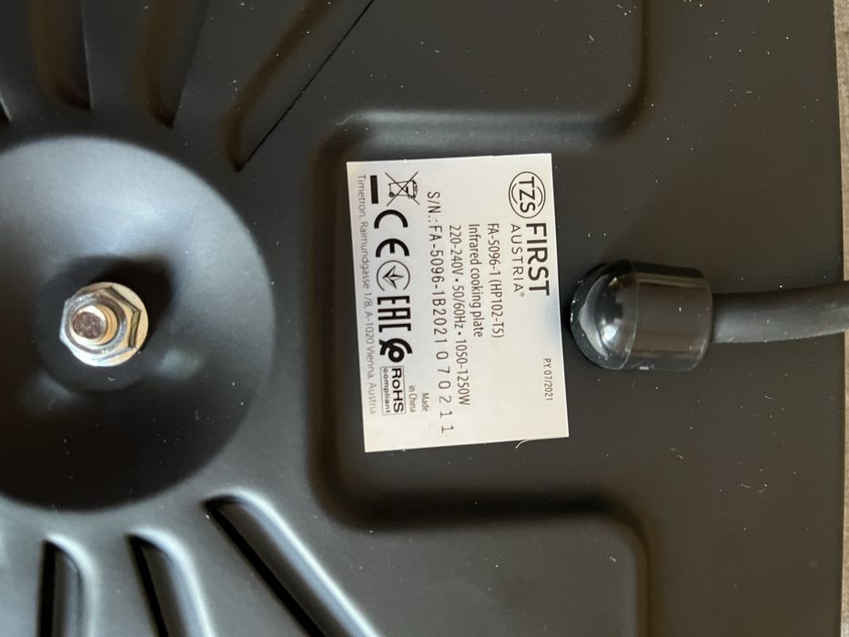 Kuchenka jednopalnikowa turystyczna ceramiczna FIRST AUSTRIA