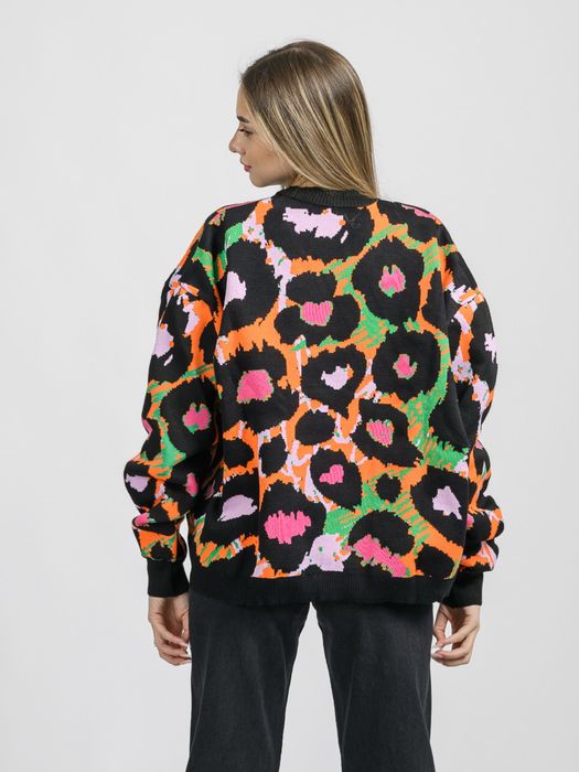 Різнокольоровий светр оверсайз