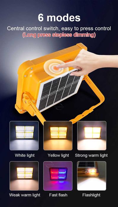 Прожектор - ліхтар, Power Bank світлодіодний із сонячною батареєю