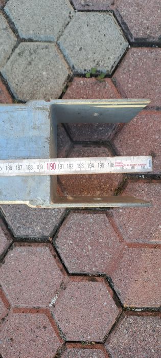 Słup 10x10x190 cm ocynk