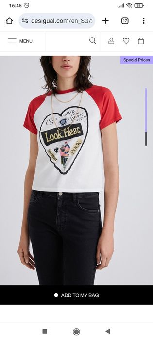 T-shirt Coração Desigual