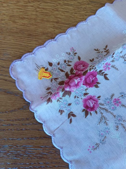Śliczne nowe bawełniane chusteczki PRL 6 sztuk