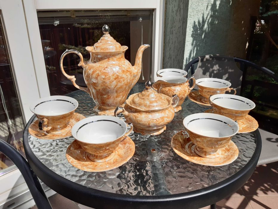 Zestaw kawowy PRL Wałbrzych porcelana