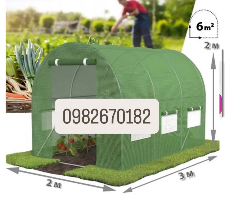 Теплиця садова парник для городу з вікнами Bonro UP-6 м2 код 42400475