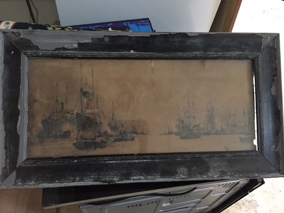 Pintura Litogravura antiga