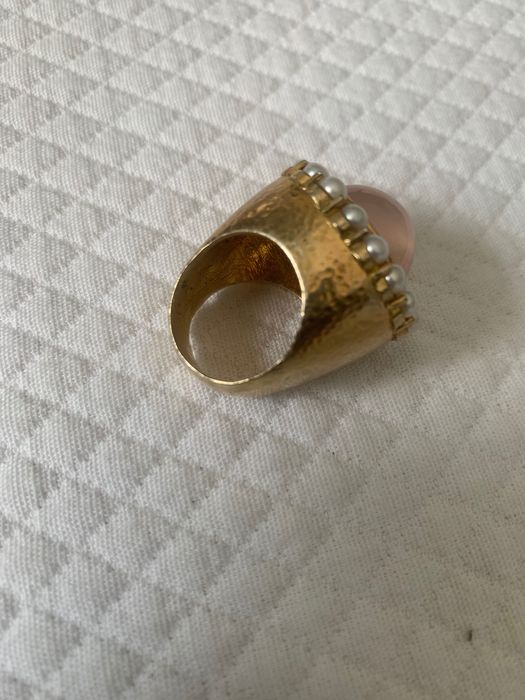 Anel em prata dourada