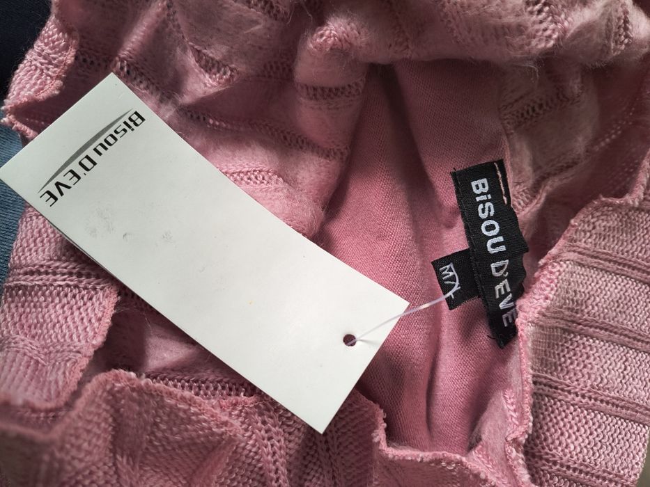 Nowy sweter m/l pudrowy róż