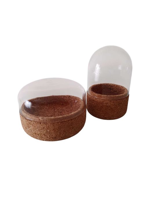 Conjunto 2 caixas cortiça e vidro IKEA Sammanhang