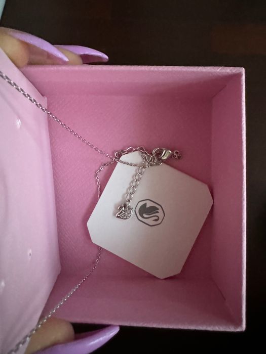 Colar Swan Cisne, Branco, Swarovski