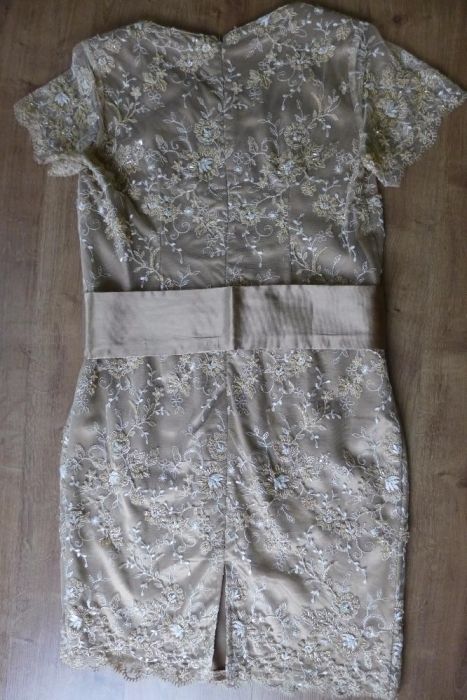 Sukienka koronkowa + żakiet 44, XL