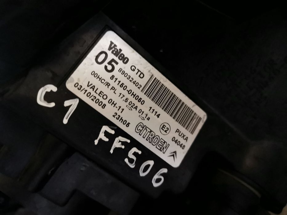 CITROEN C1 FAROL ESQUERDO - FF506